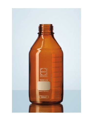 Laborflasche 1000 ml Duran braun ohne Schraubkappe GL45 VE 10