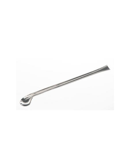 Spoon and spatula with filling-channel 18/10 stainless length