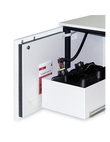 Stationary waste disposal system for collecting solvent 2x10 l