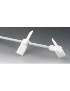 Stirrer shafts two paddle PTFE jacketed Stainless steel length