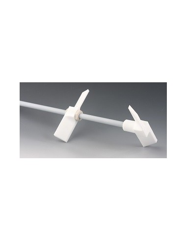 Stirrer shafts two paddle PTFE jacketed Stainless steel length