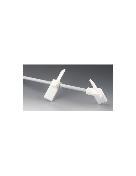 Stirrer shafts two paddle PTFE jacketed Stainless steel length