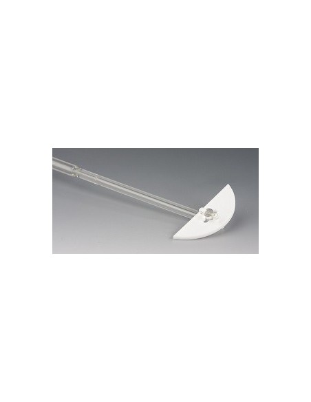 KPG-Glass-Stirrer shaft half-moon shaped PTFE length 350 mm Ø