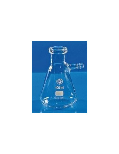 Filtering flask 2000 ml Boro 3.3 with glass side hose connection