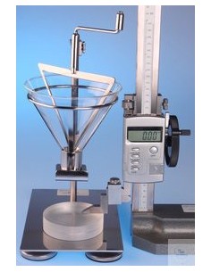 Apparatur zur Bestimmung des Schüttwinkels nach DIN ISO 4324