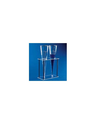 Sedimentation cone stand PMMA for 2 Imhoff sedimentation cones