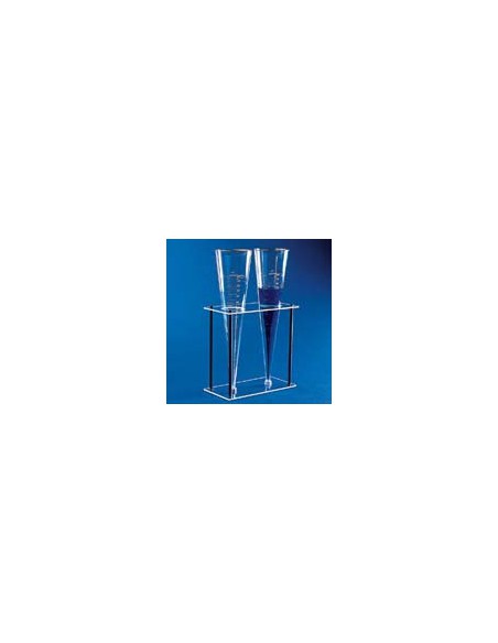 Sedimentation cone stand PMMA for 2 Imhoff sedimentation cones