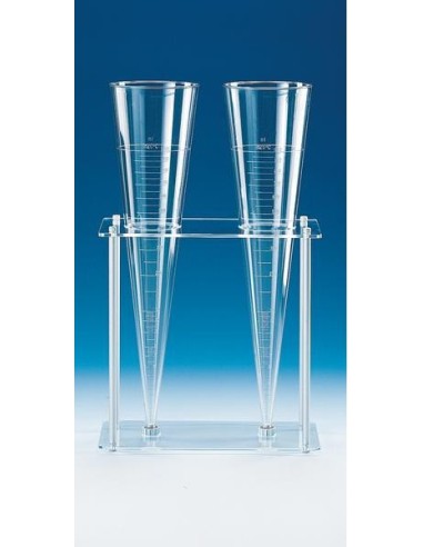 Imhoff cone rack PMMA/PP for 2 Imhoff sedimentation cones