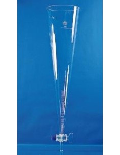 Stożek Imhoffa z zaworem odcinającym 1000mL wysokość 470 mm