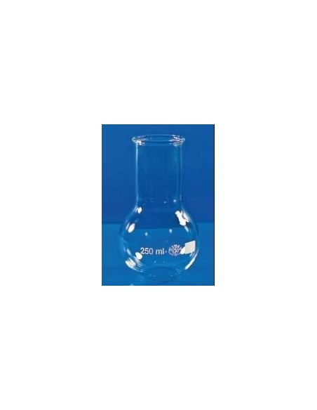 Flat bottom flask 500 ml borosilicate glass 3.3 wide neck