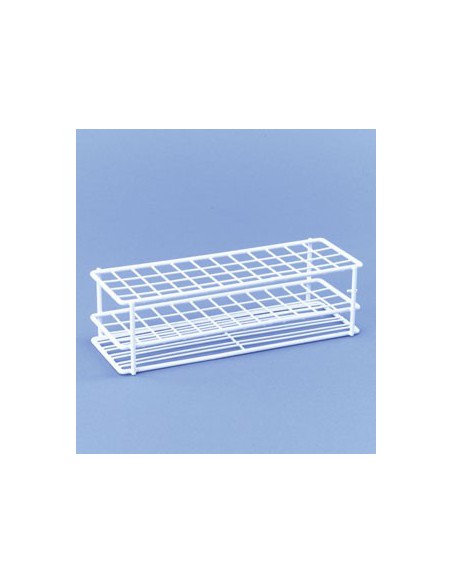 Reagenzglasgestell PE- beschichtet weiss 10x10 Fächergrösse