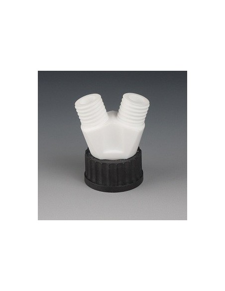 Schraubkappe GL45 2 Hälse GL25 PTFE