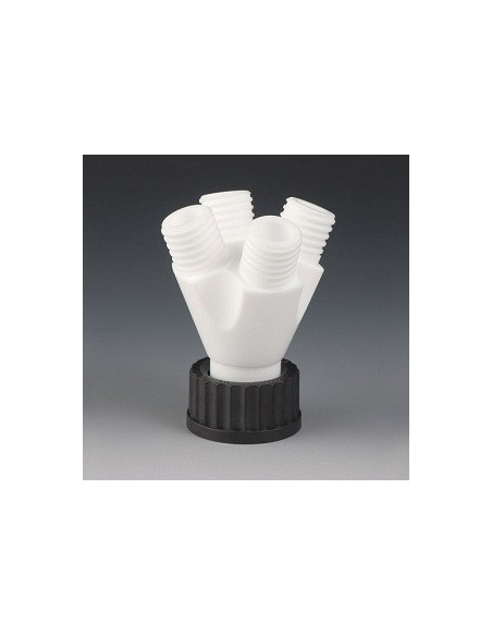 Schraubkappe GL45 4 Hälse GL25 PTFE