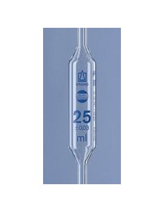 Volumetric pipette 7 ml AR-glass class AS conform one mark blue