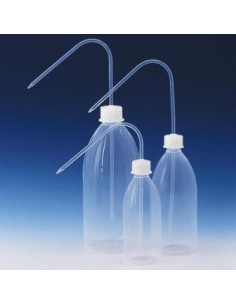 Wash bottle 1000 ml narrow neck PFA-Economy screw cap ETFE GL