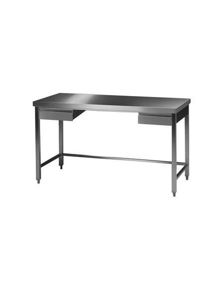 Labor Arbeitstisch 1 18/10 Stahl LxBxH 2500x750x900 mm