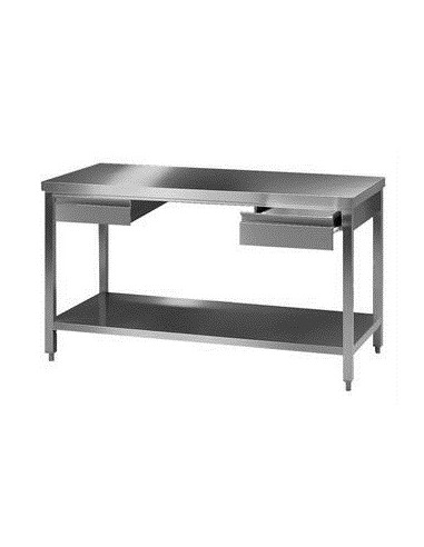 Laboratory worktable 2 18/10 Stainless Steel LxWxH 1500x750x900