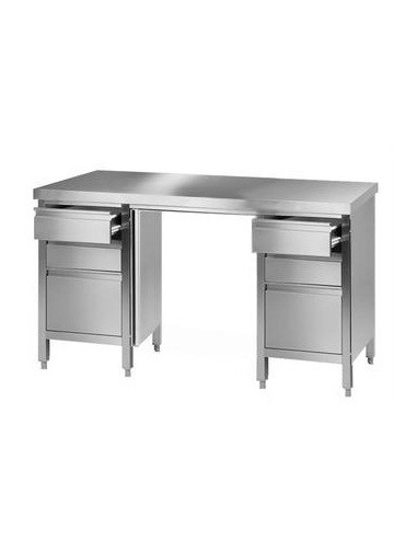 Laboratory worktable 4 18/10 Stainless Steel LxWxH 2500x750x900