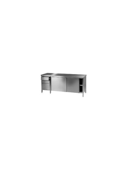 Laboratory worktable 7 18/10 Stainless Steel LxWxH 1600x750x900