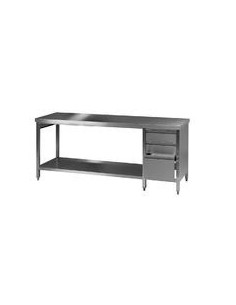 Stół laboratoryjny 3 stal 18/8 DxSxW 2500x750x750 mm typ 1