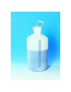 Storage bottle without stopcock connection HD-PE blue litre