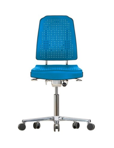 Chair with castors Klimastar WS9220 seat/backrest with Soft-PU