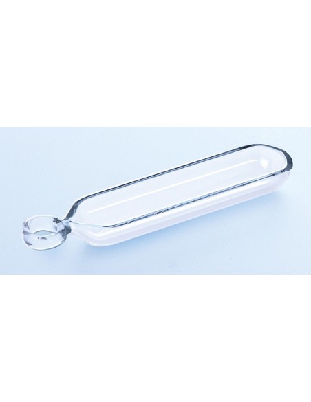 Łódeczka do spalań z uchwytem DxSxW 78x18x8 mm szkło kwarcowe