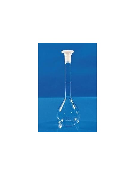 Kolba miarowa 100mL szkło borokrzem 3.3 korek PE NS 12/21