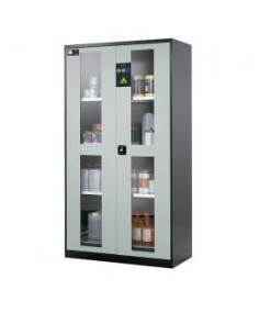 Chemical Cabinet CS.195.105.WDFW RAL7016 doors glass cut