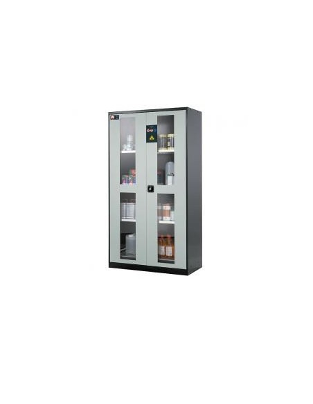 Chemical Cabinet CS.195.105.WDFW RAL7016 doors glass cut
