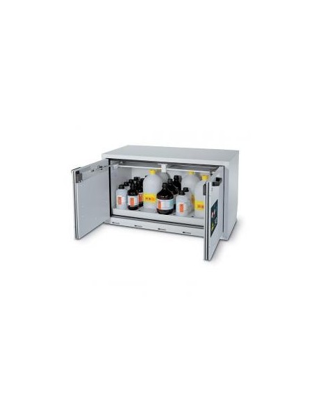 Gefahrstoffunterbauschrank UB30.060.110.2T Flügeltüren 2 grau