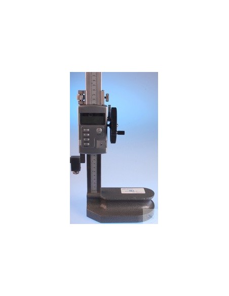 Height gauge for determining the angle of repose