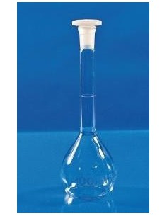 Kolba miarowa 10mL szkło borokrzem 3.3 korek PP NS 7/16