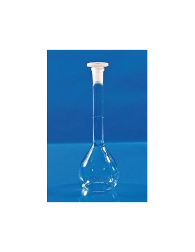 Kolba miarowa 50mL szkło borokrzem 3.3 korek PE NS 12/21