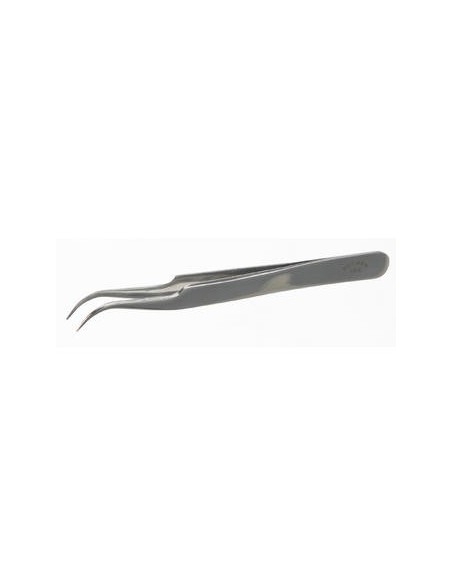 Precision tweezers stainless 18/10 bent very fine lenght 120 mm