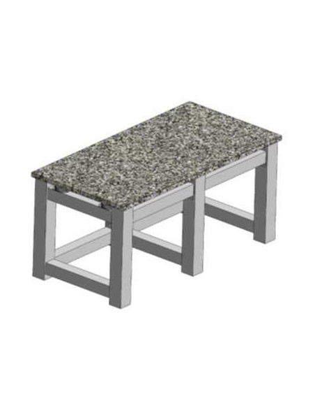 Microscopic table vibration damping with granite top - worktop