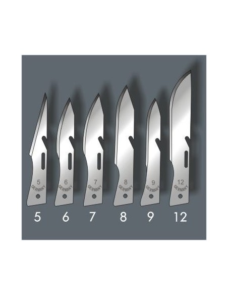 Scalpel blade no 12 carbon steel individually wrapped