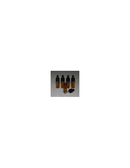 Dropping bottle 20 ml amber glass round pipette red/black