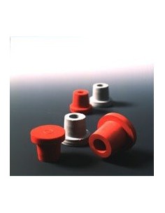 Hollow Stopper Natural Rubber grey Ø knob 21 mm Ø core 14/16 mm