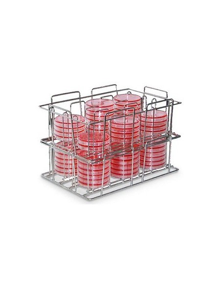 Storage rack PetriPile 55 for 36 Petri dishes Ø 55 mm