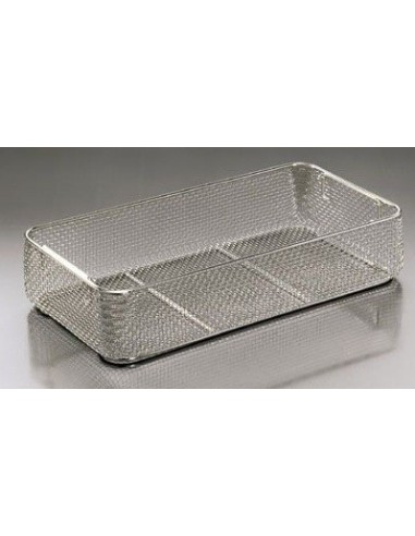 Basket LxWxH 480x254x50 mm stainless steel stackable drop