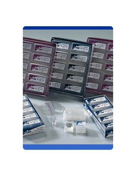 Cover glass Ø18 mm thickness 0,19...0,23 mm CE IVD 98/79 pack