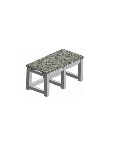 Microscopic table vibration damping with granite top - worktop