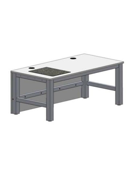 Microscopic table fixed height passive vibration damping