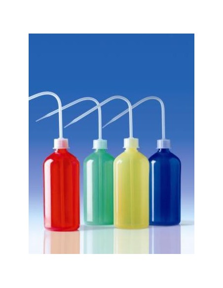 Tryskawka 250 ml wąskoszyjna PE-LD żółta