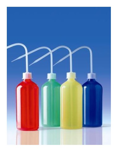 Spritzflasche 500 ml PE-LD Enghals gelb VE 5 Stck.