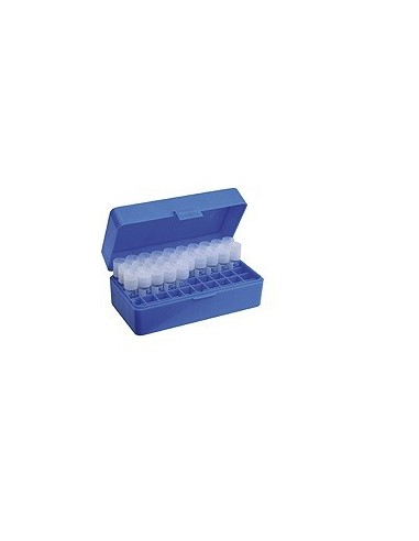Stockable storage box PP 5 x 10 compartments for vials up to Ø