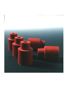 Sleeve Stoppers Natural Rubber red Ø bottom/top 20/14 mm height