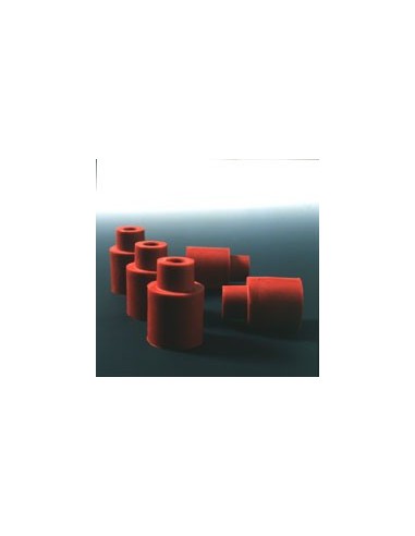 Sleeve Stoppers Natural Rubber red Ø bottom/top 20/14 mm height