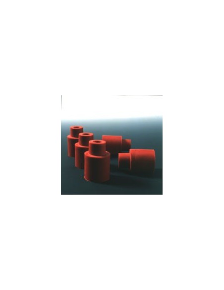 Sleeve Stoppers Natural Rubber red Ø bottom/top 20/14 mm height
